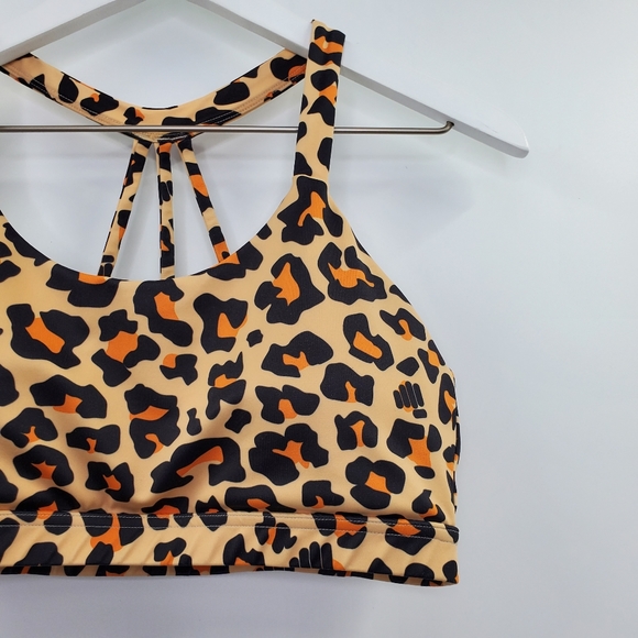 Feed Me Fight Me Cheetah Print Sports Bra Strapy - Picture 2 of 5